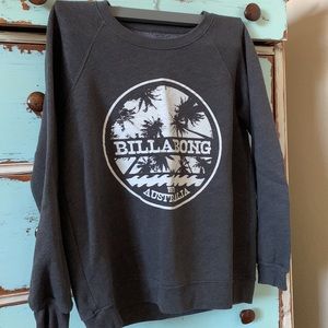 Billabong Dark Grey Sweater Comfy Gray Sweater